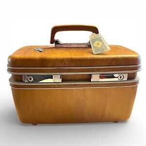 Vintage Samsonite Silhouette Train Hard Case Vanity Travel Bag Luggage w/Key